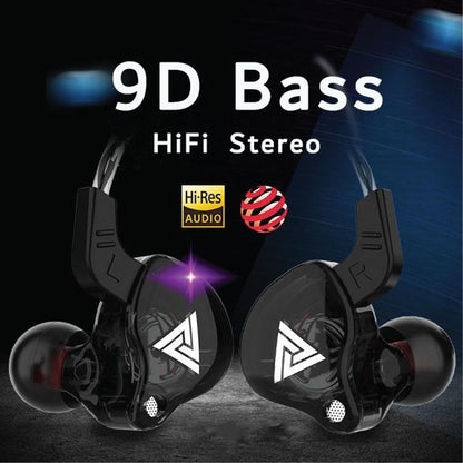 QKZ-AK3/AK6 Portable Wired In-Ear Earphone, Wired Headphones with Mic, Hifi Subwoofer Noise Cancelling Wired Earphones for Game Sports, 3D Stereo Sound Headphones for Gym & Sports & Game, Headphones 8D Audio, Electronic Audio Earbud