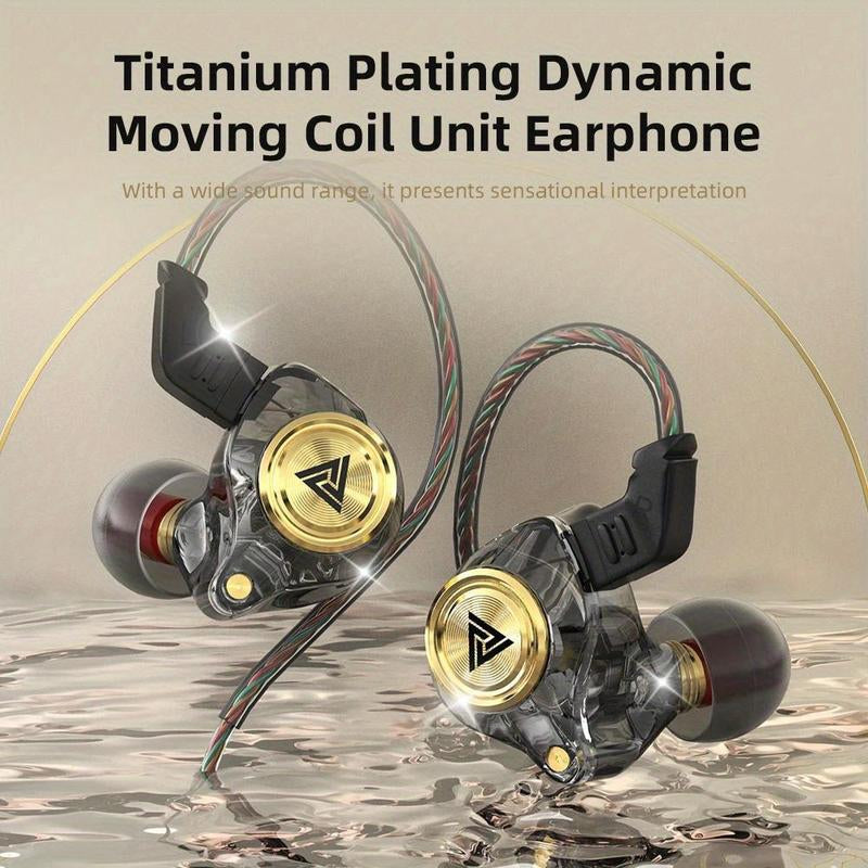 QKZ-AK3/AK6 Portable Wired In-Ear Earphone, Wired Headphones with Mic, Hifi Subwoofer Noise Cancelling Wired Earphones for Game Sports, 3D Stereo Sound Headphones for Gym & Sports & Game, Headphones 8D Audio, Electronic Audio Earbud