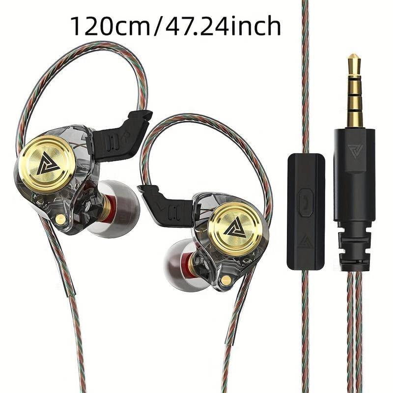 QKZ-AK3/AK6 Portable Wired In-Ear Earphone, Wired Headphones with Mic, Hifi Subwoofer Noise Cancelling Wired Earphones for Game Sports, 3D Stereo Sound Headphones for Gym & Sports & Game, Headphones 8D Audio, Electronic Audio Earbud