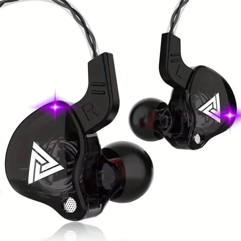 QKZ-AK3/AK6 Portable Wired In-Ear Earphone, Wired Headphones with Mic, Hifi Subwoofer Noise Cancelling Wired Earphones for Game Sports, 3D Stereo Sound Headphones for Gym & Sports & Game, Headphones 8D Audio, Electronic Audio Earbud