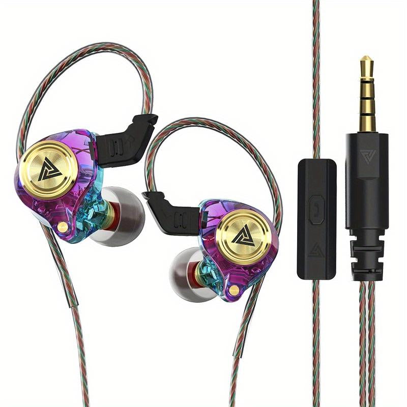 QKZ-AK3/AK6 Portable Wired In-Ear Earphone, Wired Headphones with Mic, Hifi Subwoofer Noise Cancelling Wired Earphones for Game Sports, 3D Stereo Sound Headphones for Gym & Sports & Game, Headphones 8D Audio, Electronic Audio Earbud