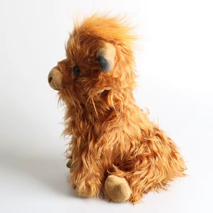 Simulation Highland Cow Animal Plush Doll Soft Stuffed Highland Cow Cattlle Plush Toy Plushie Gift for Kids Boys Girls