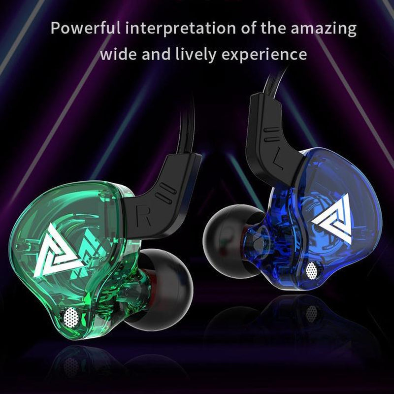 QKZ-AK3/AK6 Portable Wired In-Ear Earphone, Wired Headphones with Mic, Hifi Subwoofer Noise Cancelling Wired Earphones for Game Sports, 3D Stereo Sound Headphones for Gym & Sports & Game, Headphones 8D Audio, Electronic Audio Earbud
