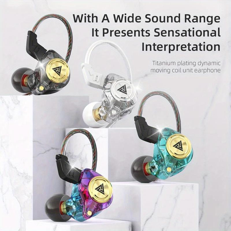 QKZ-AK3/AK6 Portable Wired In-Ear Earphone, Wired Headphones with Mic, Hifi Subwoofer Noise Cancelling Wired Earphones for Game Sports, 3D Stereo Sound Headphones for Gym & Sports & Game, Headphones 8D Audio, Electronic Audio Earbud