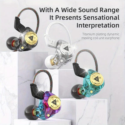 QKZ-AK3/AK6 Portable Wired In-Ear Earphone, Wired Headphones with Mic, Hifi Subwoofer Noise Cancelling Wired Earphones for Game Sports, 3D Stereo Sound Headphones for Gym & Sports & Game, Headphones 8D Audio, Electronic Audio Earbud